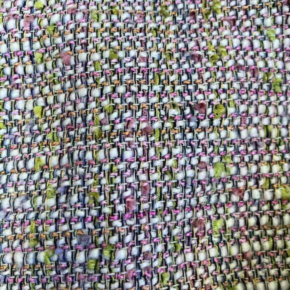 J.Crew Sz S Confetti Tweed Blazer Jacket Pink Green Bracelet Sleeves Classic - Picture 10 of 16